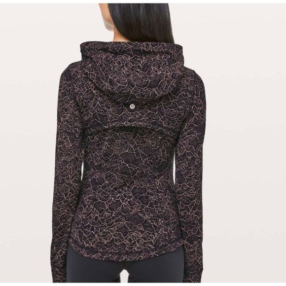 lululemon athletica Jackets & Blazers - Lululemon Hooded Define Jacket *Nulu Lacescape Spanish Rose Black 4 EUC